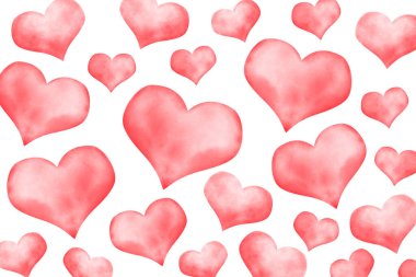 Beyaz arka planda güzel kalpler. Sevgililer Günü