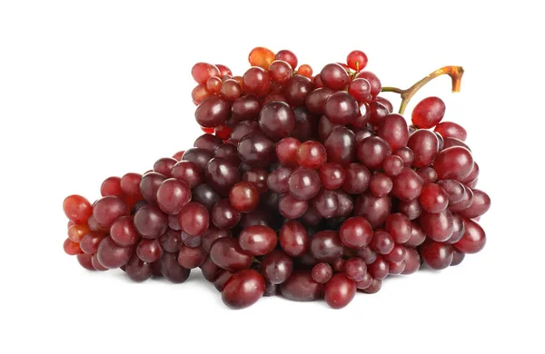 Bunch Fresh Ripe Juicy Red Grapes Isolated White — Stock Photo, Image