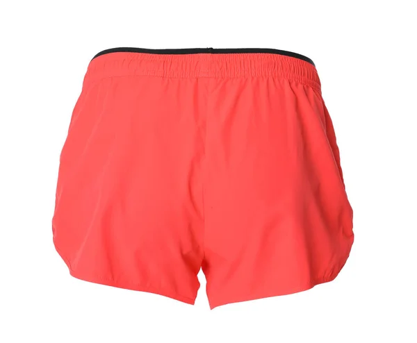 Pantalones Cortos Coral Aislados Blanco Ropa Deportiva —  Fotos de Stock