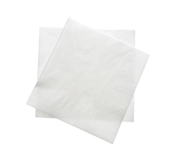 Clean Paper Tissues White Background Top View — Stock Photo, Image