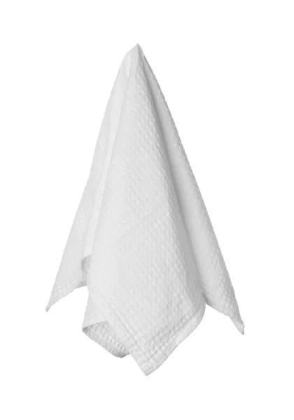 Soft Clean Kitchen Towel Isolated White — Stock Photo, Image