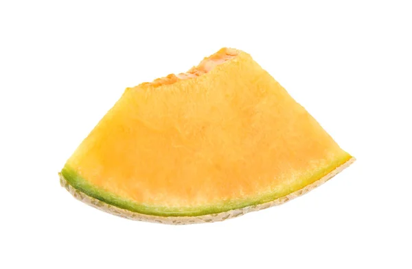 Piece Tasty Fresh Melon Isolated White — Stock Photo, Image