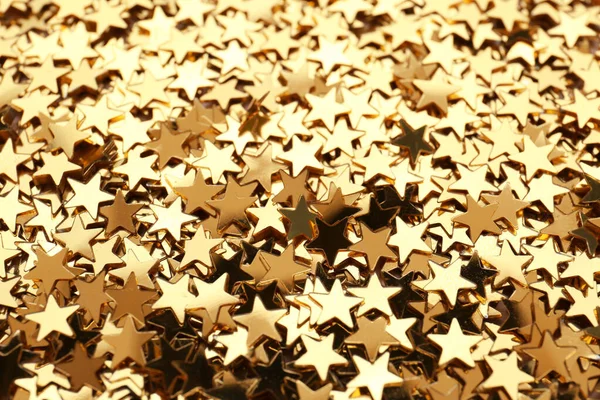 Konfetti Hvězdy Jako Pozadí Detailní Záběr Vánoční Oslava — Stock fotografie