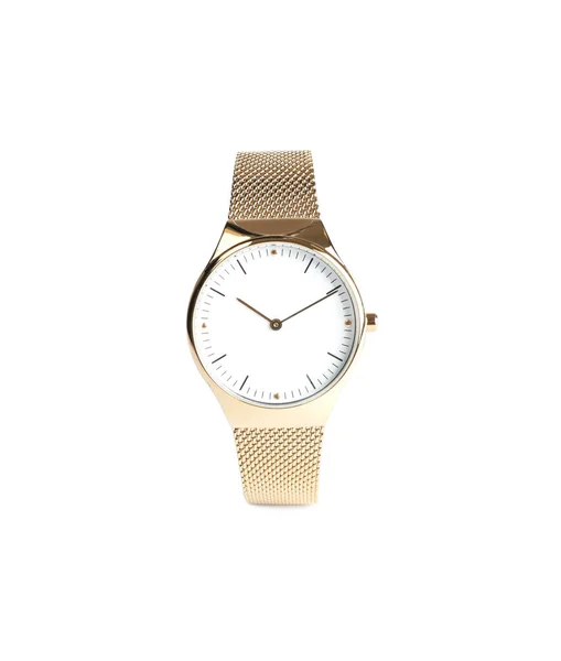 Reloj Pulsera Lujo Aislado Blanco Accesorio Moda — Foto de Stock