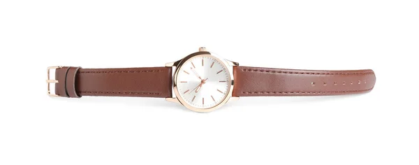 Reloj Pulsera Lujo Aislado Blanco Accesorio Moda — Foto de Stock