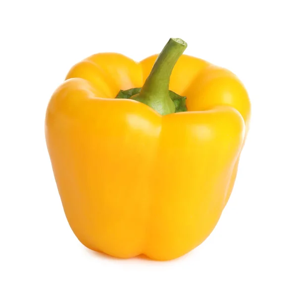 Färsk Gul Paprika Isolerad Vitt — Stockfoto