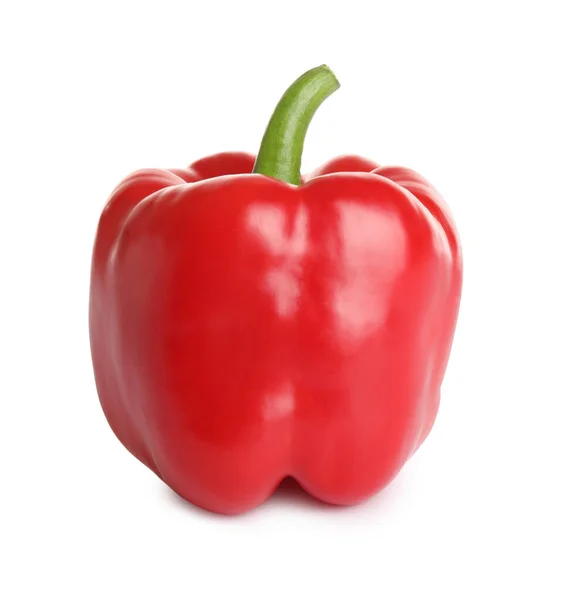 Fresh Raw Red Bell Pepper Isolated White — Stock Photo, Image