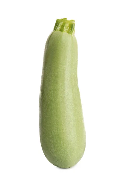 Frische Reife Grüne Zucchini Isoliert Auf Weiß — Stockfoto