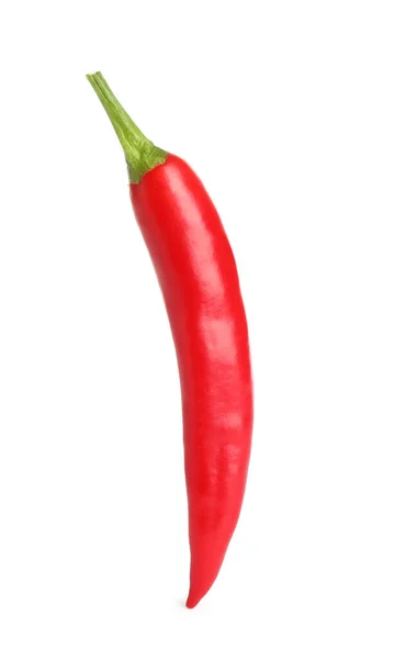 Vörös Forró Chili Paprika Izolált Fehér — Stock Fotó