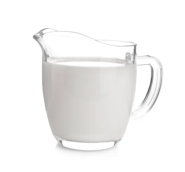 Kan Verse Melk Geïsoleerd Wit — Stockfoto