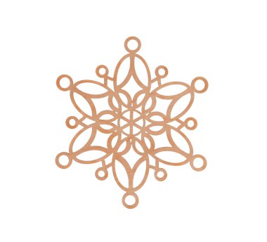 Beyaz arka planda güzel bir kar tanesi. Kış tatili için dekorasyon