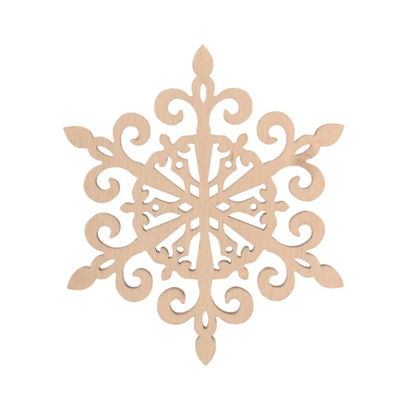 Beautiful Decorative Snowflake Isolated White Christmas Decoration — Stock Photo, Image