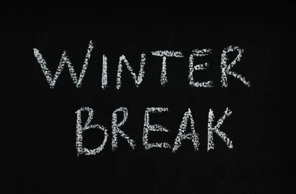 Phrase Winter Break Написано Черной Доске Концепция Праздников — стоковое фото