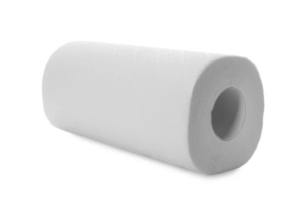 Rolo Tecidos Papel Isolado Branco — Fotografia de Stock