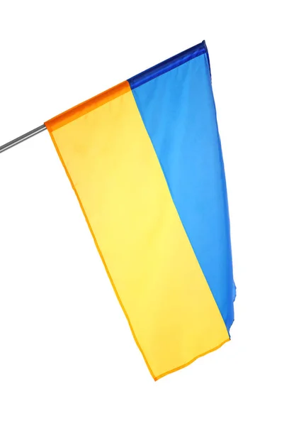 우크라이나 국기가 흰색으로 분리되다 — 스톡 사진