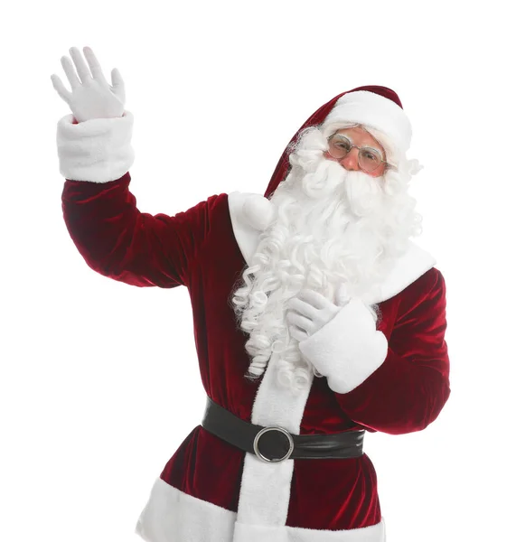 Portrait Santa Claus White Background — Stock Photo, Image