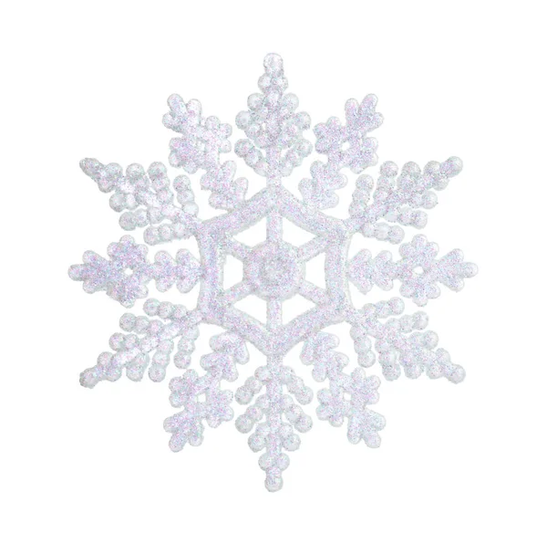 Beautiful Decorative Snowflake Isolated White Christmas Decoration — Stock Photo, Image