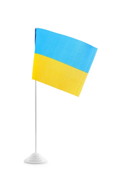 Nationalflagge Der Ukraine Isoliert Auf Weiß — Stockfoto