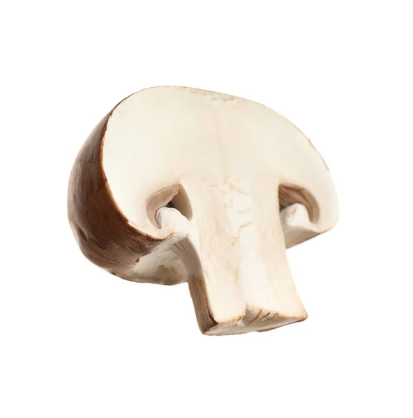 Slice Champignon Mushroom Isolated White — Stock Photo, Image