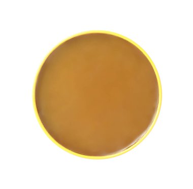 Beyaz arka planda ayakkabı boyası, üst manzara. Ayakkabı bakımı ögesi