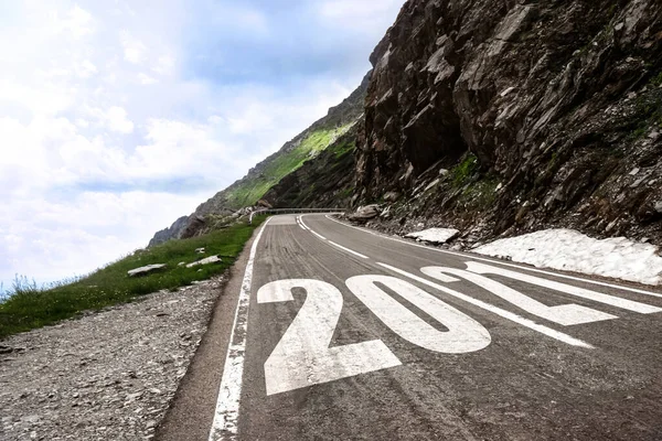 Comience Nuevo Año Con Una Visión Ideas Frescas Camino Asfalto — Foto de Stock