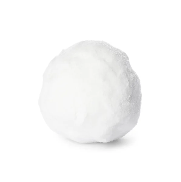 Single Snowball Isolated White Winter Activities — Stock Photo, Image