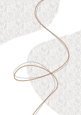 Kıvrımlı çizgileri ve soyut şekilleri olan güzel bir resim