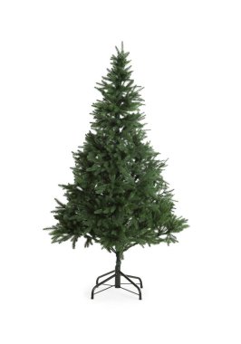Beyaz arka planda güzel yeşil Noel ağacı
