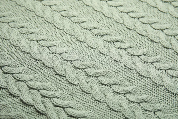 Soft Knitted Plaid Sebagai Latar Belakang View Closeup — Stok Foto