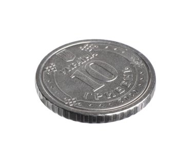 Beyaz üzerine izole edilmiş Ukrayna parası. Ulusal para birimi