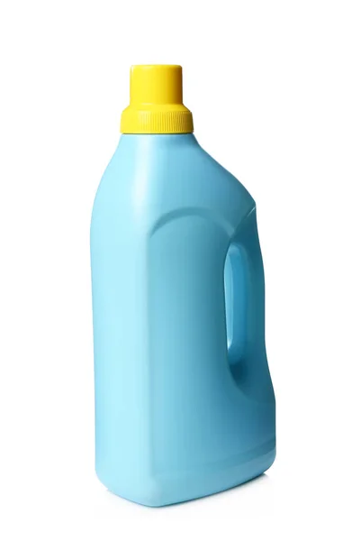 Светло Голубая Бутылка Чистящего Средства Изолирована Белом — стоковое фото