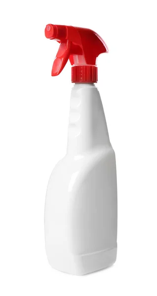 用白色隔热喷雾器密封清洁剂瓶 — 图库照片