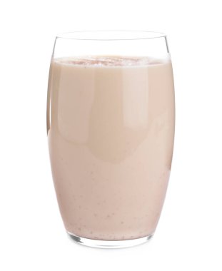 Lezzetli bir Noel kokteyli. Beyaz arka planda cam likörlü.