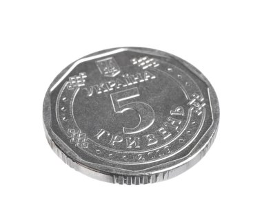 Beyaz üzerine izole edilmiş Ukrayna parası. Ulusal para birimi