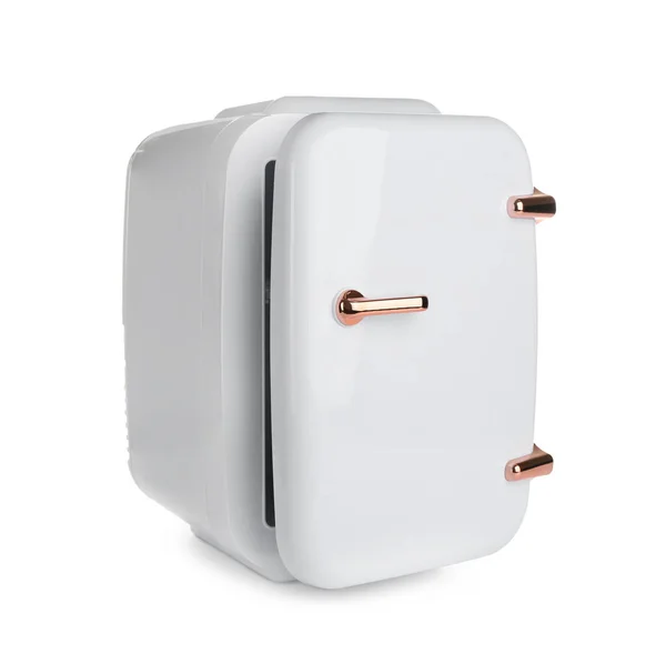 Міні Холодильник Косметики Ізольований Білому — стокове фото
