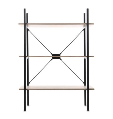 Boş raf ünitesini beyazda izole et