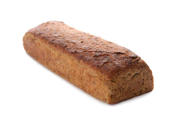 Буханка Вкусного Свежего Хлеба Изолированного Белом — стоковое фото