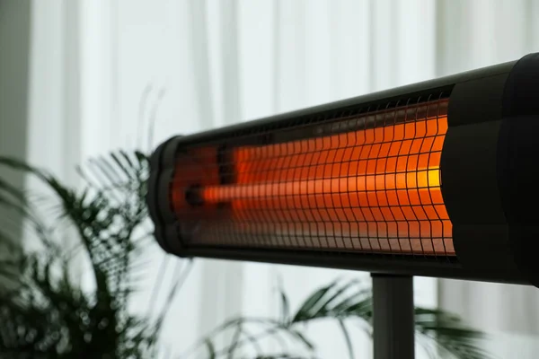 Modern Electric Infrared Heater Room Closeup — Stock Photo, Image