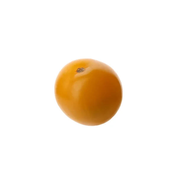Heerlijke Rijpe Gele Tomaat Geïsoleerd Wit — Stockfoto