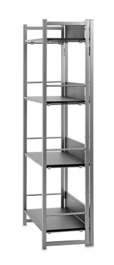 Boş raf ünitesini beyazda izole et