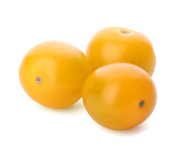 Lezzetli, olgun, sarı domatesler.