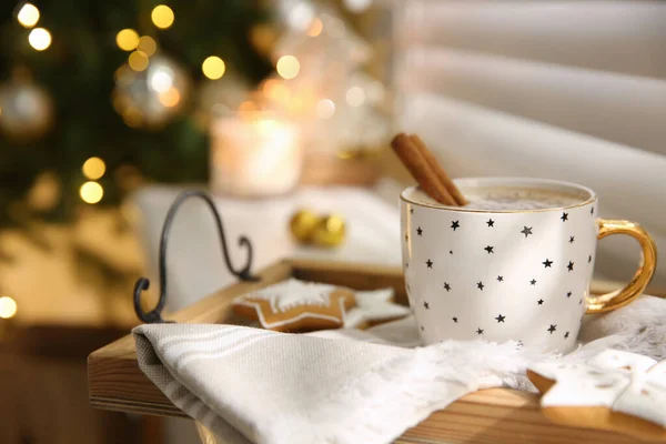 Composition Cup Hot Drink Windowsill — Stock Photo, Image