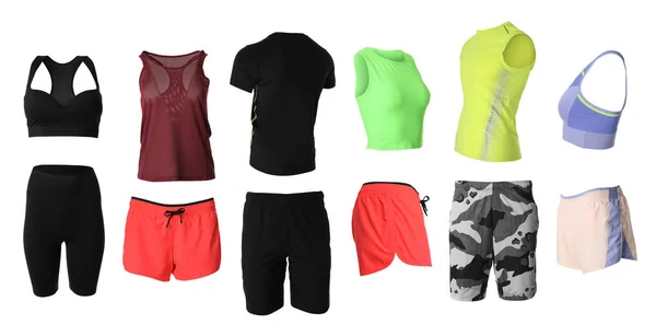 Collection Stylish Sportswear White Background Banner Design — Stock Photo, Image