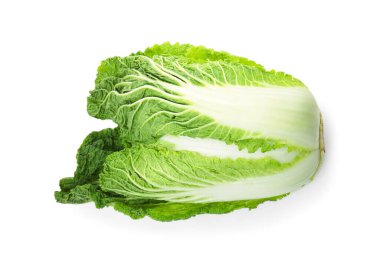 Taze taze Çin lahanası. Beyazlar üzerinde izole edilmiş.