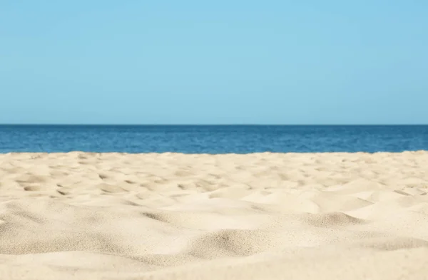 Hermosa Playa Arena Mar Día Soleado Vacaciones Verano — Foto de Stock