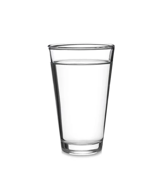 Glas Reinen Wassers Isoliert Auf Weiß — Stockfoto