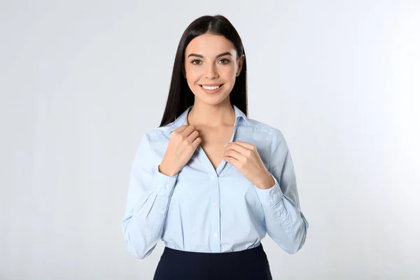 Portrait Young Businesswoman White Background — Stock Photo, Image