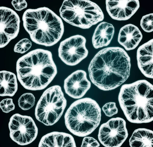 Närbild Bakterier Mikroskop Illustration — Stockfoto