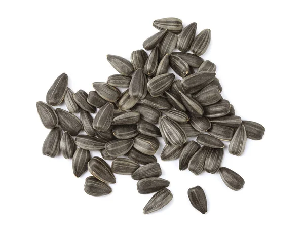 Raw Sunflower Seeds White Background Top View — Stock Photo, Image