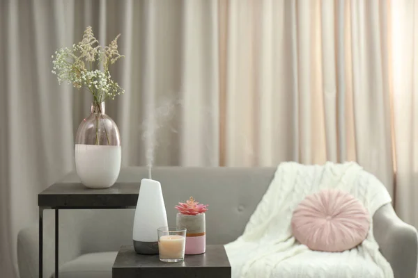 Aroma Olie Diffuser Kaars Tafel Kamer — Stockfoto